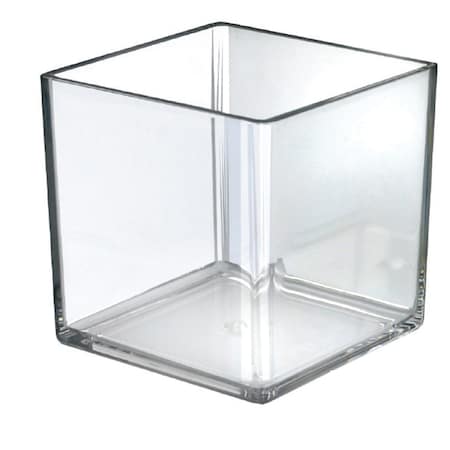 7 Deluxe Clear Acrylic Cube Bin, PK4